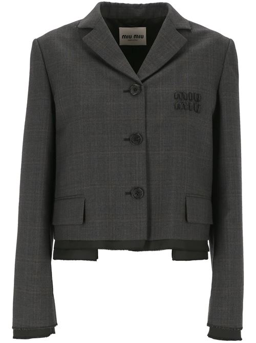 Dark grey virgin wool jacket Miu Miu | MH1940S-OOO144CF0480